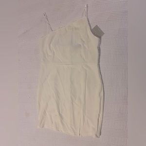 Sleeveless cream mini dress